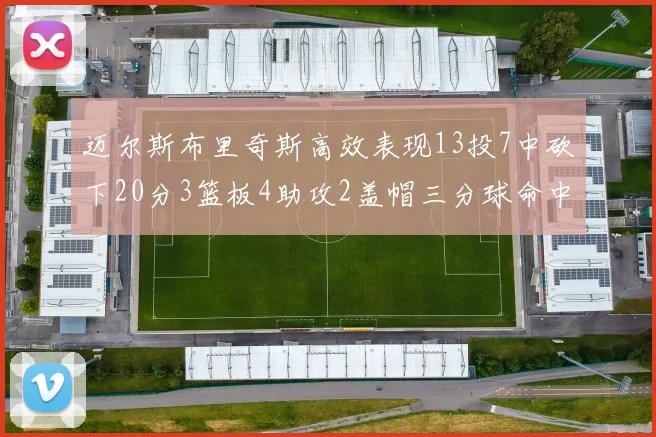 迈尔斯布里奇斯高效表现13投7中砍下20分3篮板4助攻2盖帽三分球命中率出色