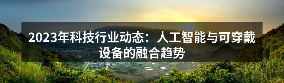 2023年科技行业动态：人工智能与可穿戴设备的融合趋势